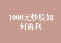 1000元炒股如何盈利？不如来学学韭菜精的生存术！