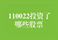 110022基金究竟买了啥？揭秘其投资组合！