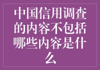 中国信用调查：那些未纳入考量的因素