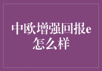 中欧增强回报e基金：稳健之选与成长之路