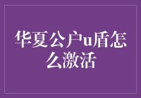 华夏公户U盾激活指南：保障企业信息安全的关键步骤