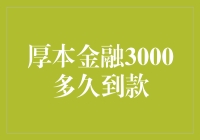 厚本金融3000到账速度大揭秘：快过猫咪跑圈圈！