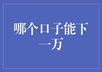 哪个口子能下一万？我的理财大冒险