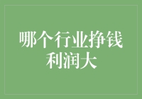 哪些行业在当今社会中挣钱利润大？