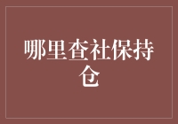 社保持仓查询手册：如何不迷路找到你的养老宝藏？