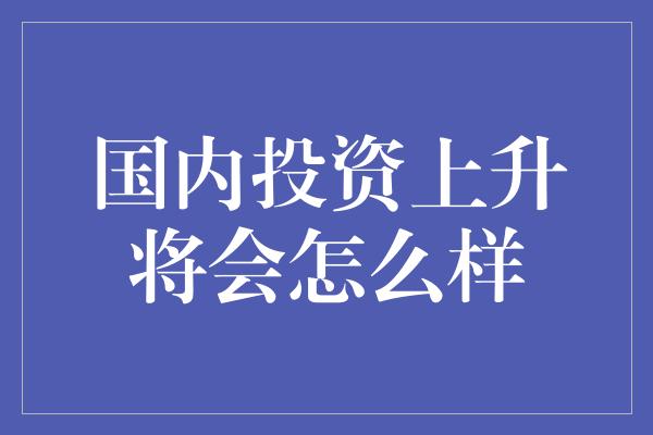 国内投资上升将会怎么样