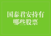 国泰君安究竟持有了哪些宝贝股？来看看它们的秘密武器！