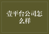 壹平台公司怎么样？如何看待其市场地位与未来发展？