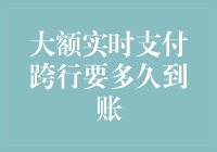 大额实时支付系统跨行转账效率分析