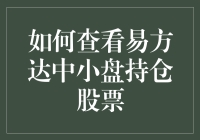 如何查看易方达中小盘基金持仓股票：深度解析与策略建议