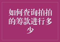 如何查询拍拍的筹款进行多少？钻钻技巧，步步为赢！