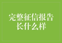 详尽解读：完整征信报告的样貌与解读