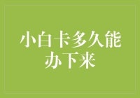 小白卡办理速度解析：从申请到手上的全流程揭秘