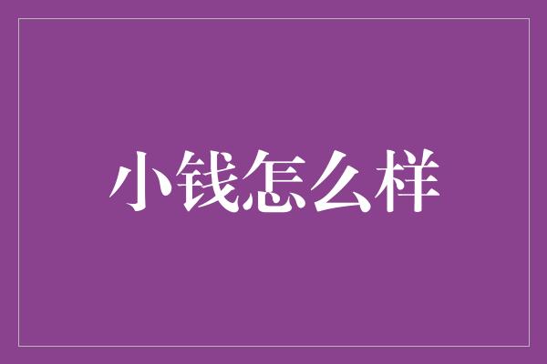 小钱怎么样