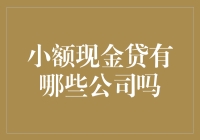 小额现金贷市场概览：这些公司你不能不知道