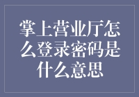 掌上营业厅登录密码解析与安全策略