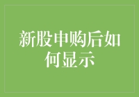 新股申购后如何显示：掌握关键信息解读