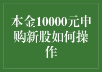 本金1万元申购新股，该如何操作？