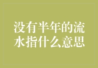 没有半年的流水指什么意思：探析职场人选岗工作的隐秘逻辑