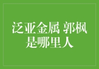 郭枫：中国金属产业的领军人物——泛亚金属创始人郭枫的故乡探秘