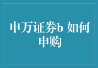 申万证券B：如何申购？——给小白的终极攻略