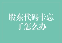 股东代码卡遗忘大作战：寻找遗失的神秘身份