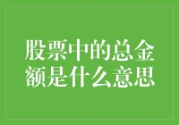 股票中的总金额是什么意思？难道是指炒股的人一年能赚多少钱吗？