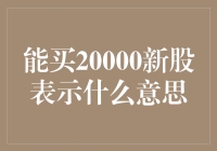 能买20000新股意味着什么——发掘资本市场的新机遇