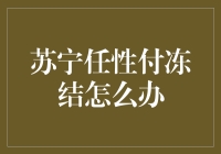 苏宁任性付冻结了？别慌！解决办法在这里