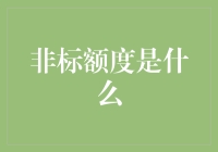 非标额度是个啥？难道是我的新外号？