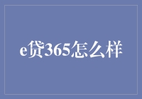 e贷365：一款兼具创新与安全的线上贷款平台