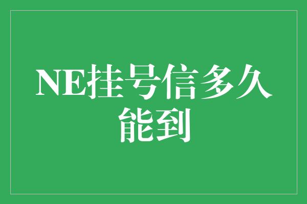 NE挂号信多久能到